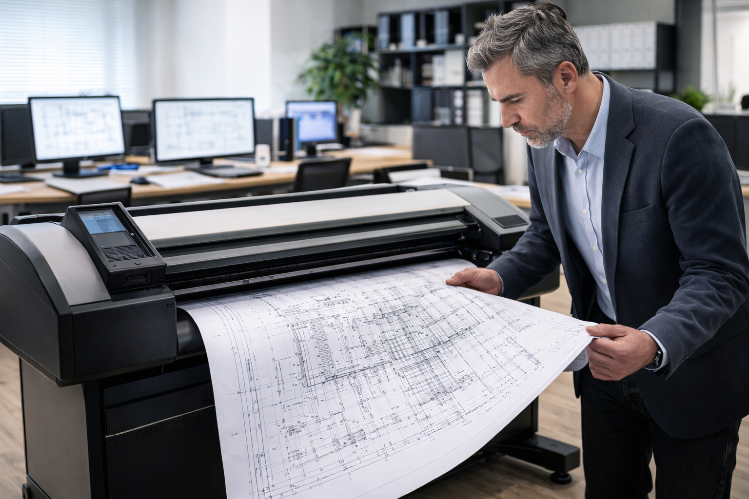 Plotter per la stampa di disegni tecnici in grande formato