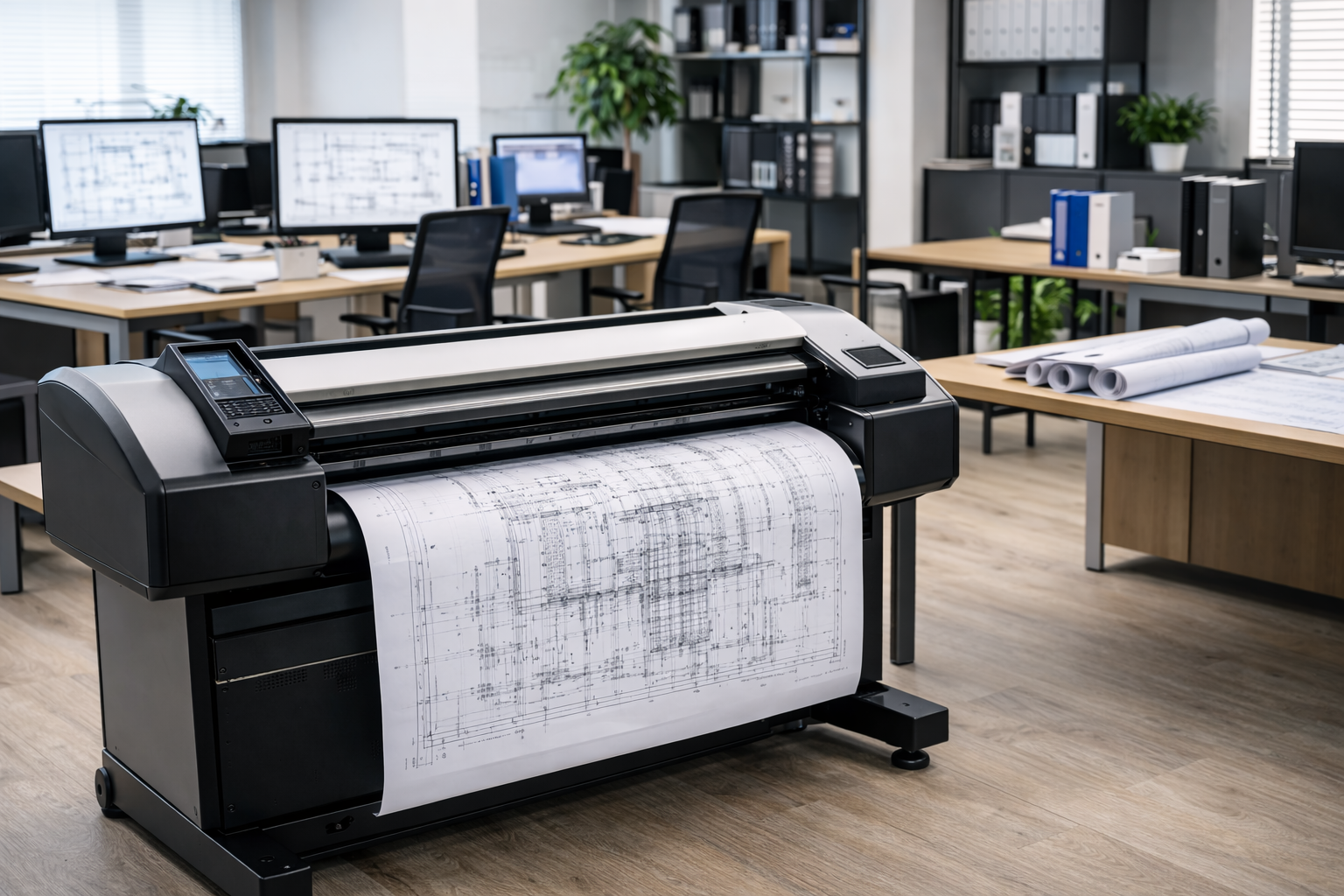 Sistema di stampa tecnica in ufficio tecnico